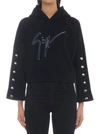 GIUSEPPE ZANOTTI GIUSEPPE ZANOTTI DESIGN LOGO CROPPED HOODIE