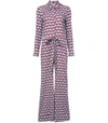 LA DOUBLEJ Blue Pink Printed Wide Leg Jumpsuit