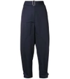 JW ANDERSON Blue Folded Front Utility Trousers