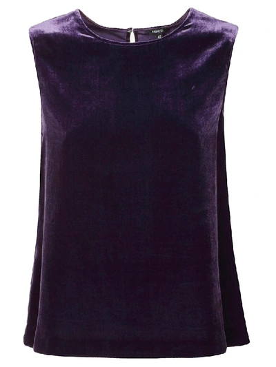 Aspesi Purple Viscose Top