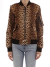 SAINT LAURENT SPOTTED BOMBER CALF HAIR,10738835