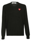 Comme Des Garçons Play Play Comme Des Garçons Polka Dot Pattern Sweater In Black