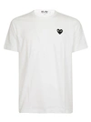 Comme Des Garçons Play Comme Des Garcons Play White And Black Heart Patch T-shirt