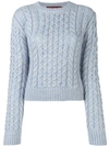 SIES MARJAN THATCHED CABLE SWEATER