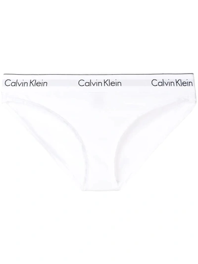 Calvin Klein Underwear Monogram Logo Thong - 白色 In White
