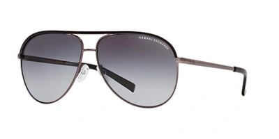 Armani Exchange Polarized Sunglasses, Ax Ax2002p In Gradient Grey Polar