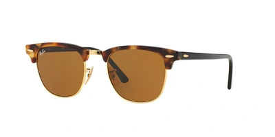 Ray Ban Ray-ban Womens Brown Rb3016 51 Clubmaster Square-frame Acetate Sunglasses