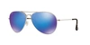 Maui Jim Mavericks 61mm Polarized Oversize Aviator Sunglasses In Blue Mirror Polarized