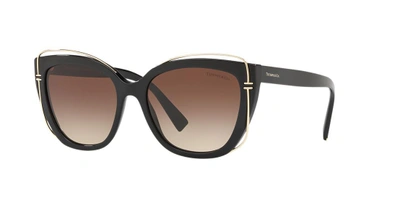 Tiffany & Co Womens Black Tf4148 Cat-eye-frame Sunglasses In Brown