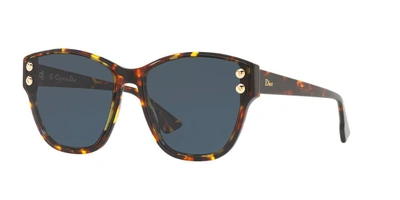 Dior 60mm Sunglasses - Brown/ Yellow Havana