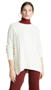 VINCE CABLE KNIT WOOL TUNIC jumper
