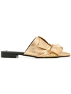 N°21 Nº21 BOW DETAIL POINTED MULES - GOLD
