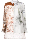 Anntian Floral Print Shirt - Grey In Grey
