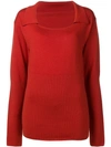 JACQUEMUS LONG-SLEEVE FITTED SWEATER