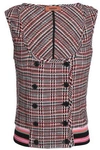 MISSONI CHECKED WOOL-BLEND VEST,3074457345619534717