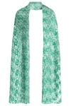 MISSONI WOMAN CROCHET-KNIT WRAP GREEN,GB 3616377385185509