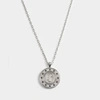 MARC JACOBS Double Sided Medallion Pendant Necklace in Silver Brass - Jewelry US