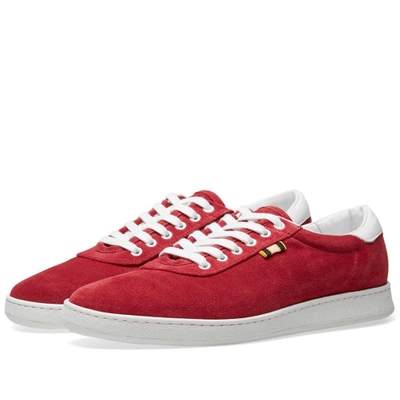Aprix Suede Low Trainer In Red