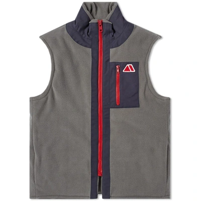 Maison Kitsuné Fleece Waistcoat In Grey