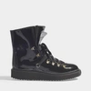 Kenzo Alaska Patent Leather Ankle Boots In Black