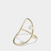 ANISSA KERMICHE ANISSA KERMICHE | Oval Perlee Ring in 14K Yellow Gold and Pearl