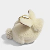 LOEWE Bunny Charm Bag Accessory in Natural Shearling and Brass