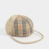 BURBERRY BURBERRY | 1983 Check Baseball Cap in Dark Sand Cotton and Clear PVC