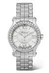 CHOPARD HAPPY SPORT AUTOMATIC 30MM STAINLESS STEEL AND DIAMOND WATCH