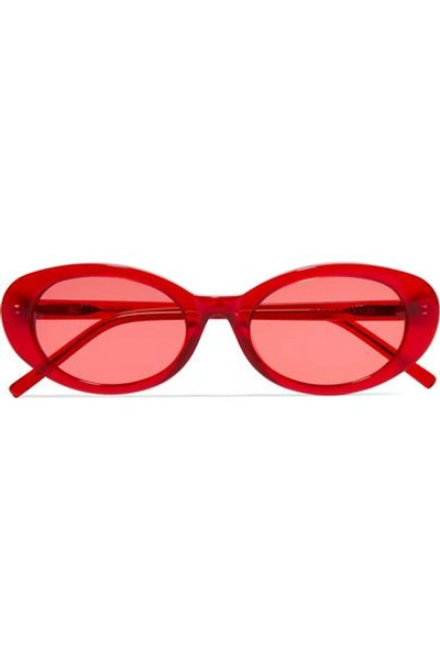 Roberi & Fraud Betty Cat-eye Acetate Sunglasses In Red
