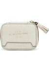 ANYA HINDMARCH KEEPSAKE SMALL EMBOSSED TEXTURED-LEATHER CASE
