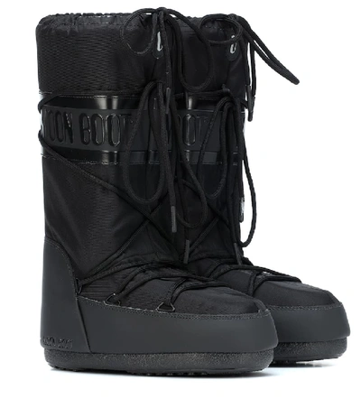 Moon Boot Shell And Rubber Snow Boots In Black