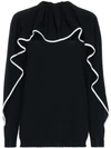 VALENTINO VALENTINO RUFFLED JUMPER - BLACK