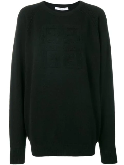 Givenchy Logo字母超大款毛衣 In Black