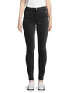 Ag Farrah High-rise Velvet Skinny Pants In Rich