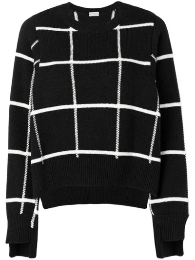 Mrz Grid Patterned Sweater - 黑色 In Black