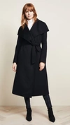 Mackage Mai Belted Wool Coat In Black
