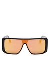 TOM FORD WOMEN'S INJECTED FLAT TOP SHIELD SUNGLASSES, 140MM,FT0710W0001G