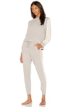 Flora Nikrooz Harbor Long Sleeve Pj Set In Heather Grey