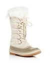 Sorel Joan Of Arctic Faux Fur-trimmed Waterproof Suede And Rubber Boots In Fawn