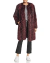 MAXIMILIAN FURS FEATHERED FOX FUR COAT WITH LEATHER TRIM - 100% EXCLUSIVE,11307SGF