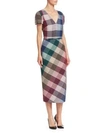 ROLAND MOURET Chaney Check Sheath Dress