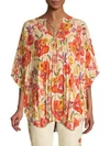 ETRO Floral Pleated Poncho Top