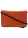 MARNI MARNI FLAP WALLET CROSSBODY BAG - 棕色