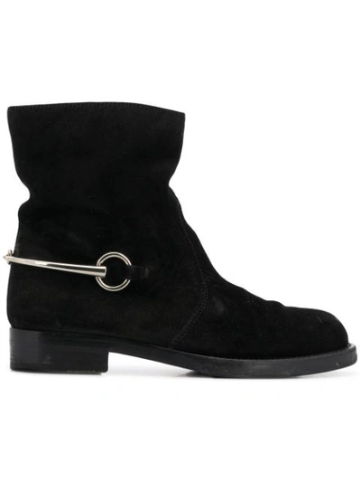 Gucci Vintage 1990's Harness Detail Boots - 黑色 In Black