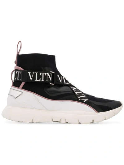 Valentino Garavani Valentino 黑色 And 白色  “vltn” Heroes 袜子鞋 In Nero Bianco (black)
