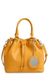 STEVE MADDEN BAUDRIE FAUX LEATHER SATCHEL - YELLOW,BAUDRIE