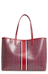 TORY BURCH GEMINI LINK COATED CANVAS TOTE - RED,33801