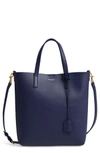 Saint Laurent Toy Leather Tote Bag With Shoulder Strap, Neutral In Light Natural
