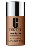 Clinique Even Better Makeup Broad Spectrum Spf 15 Foundation Wn 124 Sienna In 124 Sienna