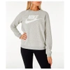 NIKE WOMEN'S SPORTSWEAR RALLY CREW SWEATSHIRT, GREY,5573162